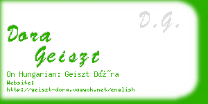 dora geiszt business card